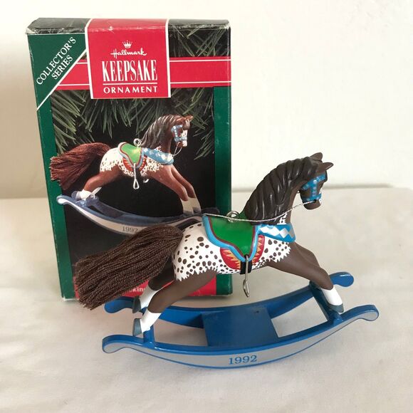 VTG Hallmark Keepsake Collector Series Ornament 1992 Rocking Horse - Picture 1 of 9